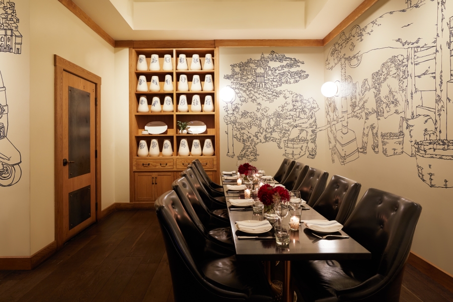 Seating area at Tratto at The Marker