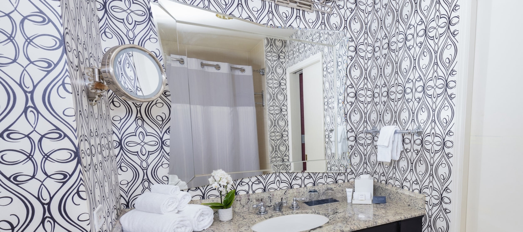 Close up of the bathroom in the Deluxe Double Room at The Marker
