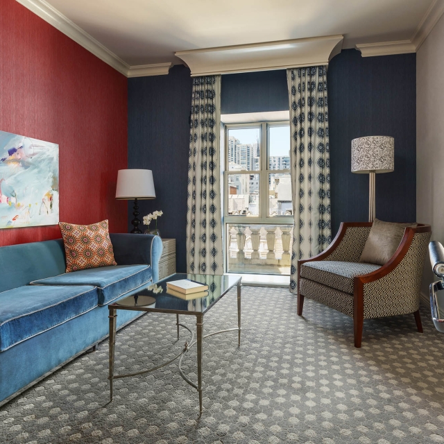 living room in the junior suite at The Marker